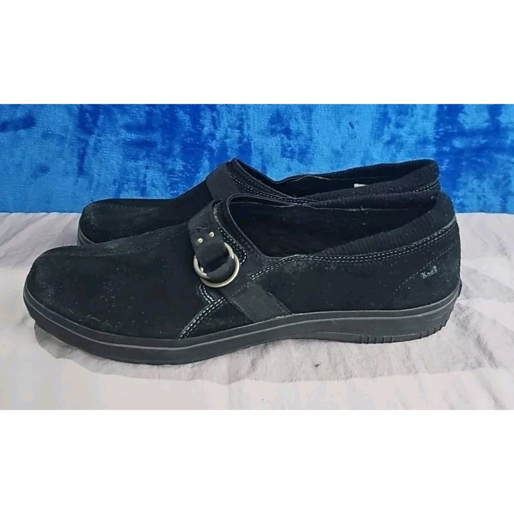 Keds Suede‎ Loafers Shoes Springy Step Comfy Slip On Black Sz 11   17D